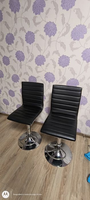 Scaune de bar din piele