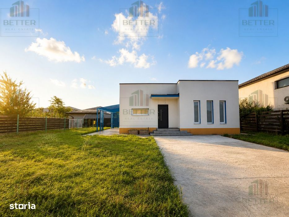 Casă individuală cu 3 camere, încălzire în pardoseală  teren de 434 mp