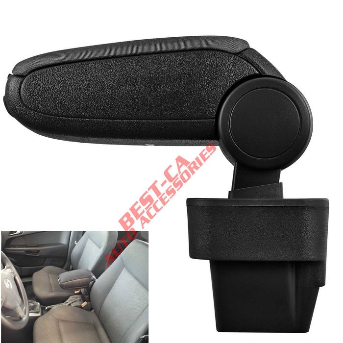 Черен текстилен подлакътник за Опел Астра Х / Opel Astra H (2004-2010)