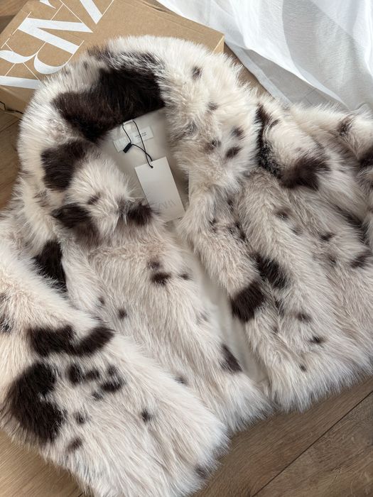 Blana Zara Faux Fur Animal Print Virala nouă