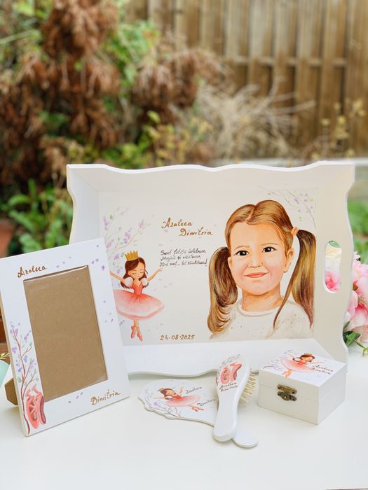 Set Mot/Turta Pictat Manual cu Portret Diverse Teme