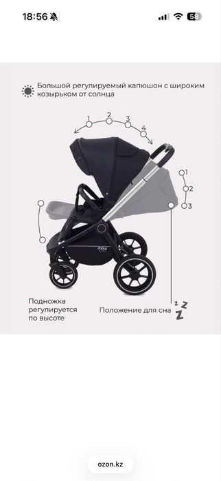 Коляска MOW BABY 2/1