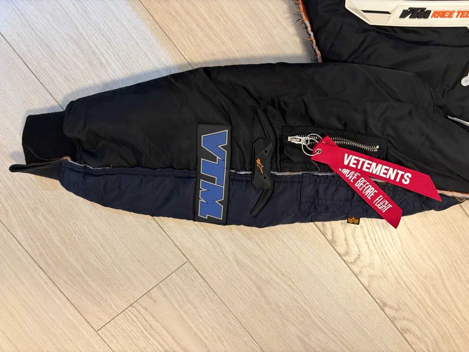 Vetements Black Patched Racer Nylon Bomber Jacket