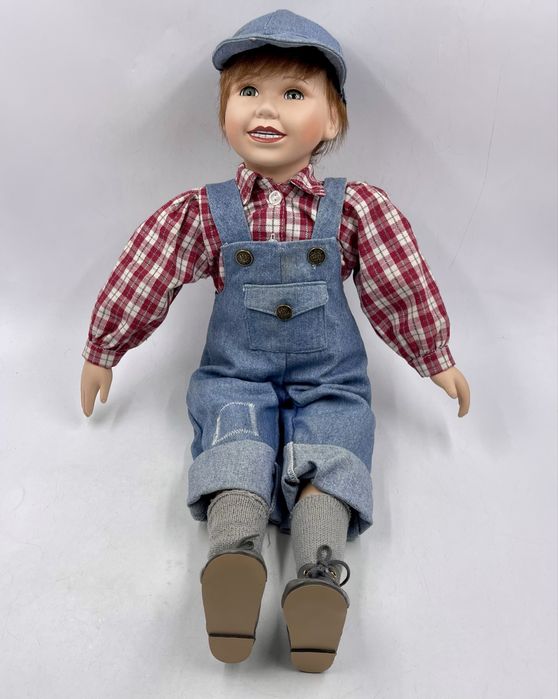 Огромна порцеланова кукла момче BAMBOLA 62 см колекционерска