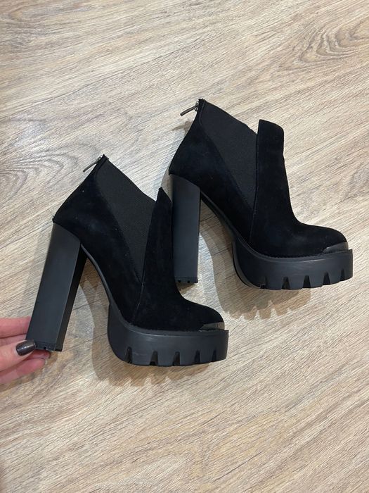 Ботильоны замша на каблуке