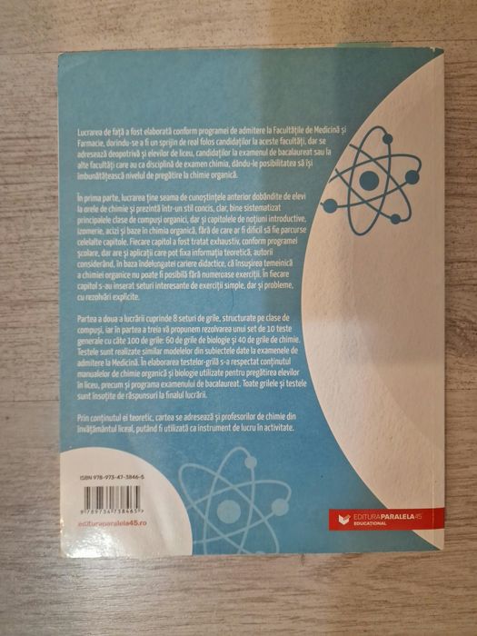 Sinteze și Grile Admitere Facultatea de Medicină (Editura Paralela 45)