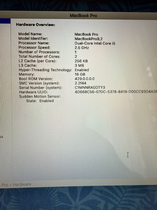 Macbook pro 13, 2014