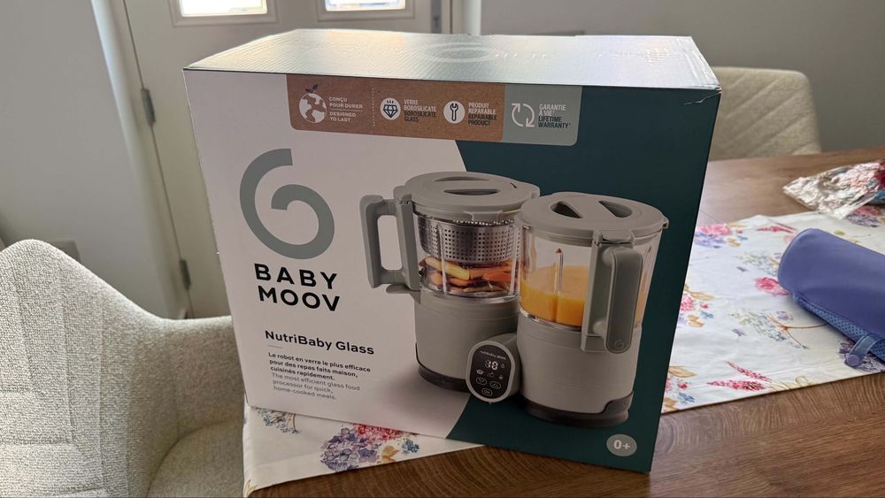 Aparat de gătit la aburi pentru copii BabyMoov Nutribaby glass