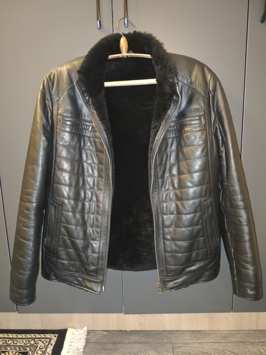 Мужская кожаная дубленка
