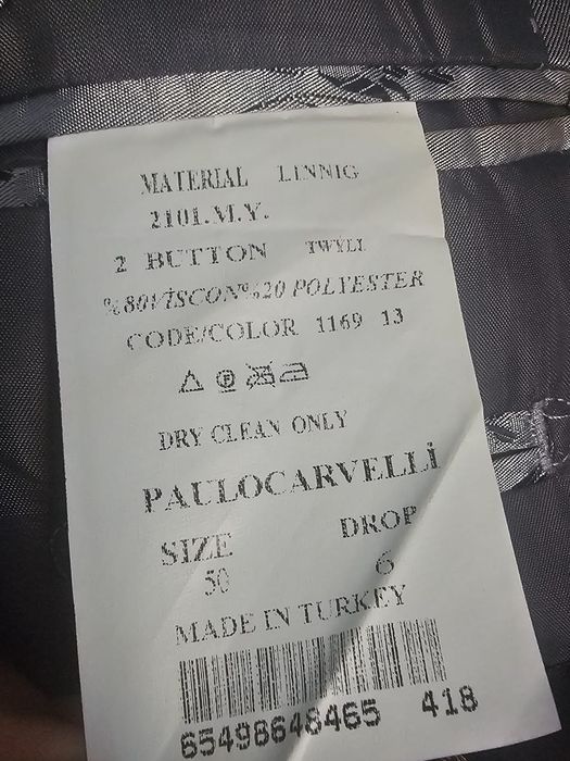 Костюм Paulo Carvelli