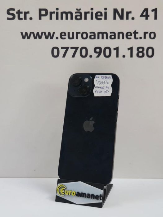 Telefon mobil Apple iPhone 14, 128GB, 5G, Midnight, 85% Baterie -P-