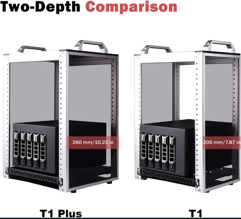GeeekPi 8U Server Rack Cabinet DeskPi RackMate T1 Plus,Rack rețea 10 inch pentru servere, rețea, echipamente AV, 10.23 inch 260 mm Adâncime (Argintiu)
