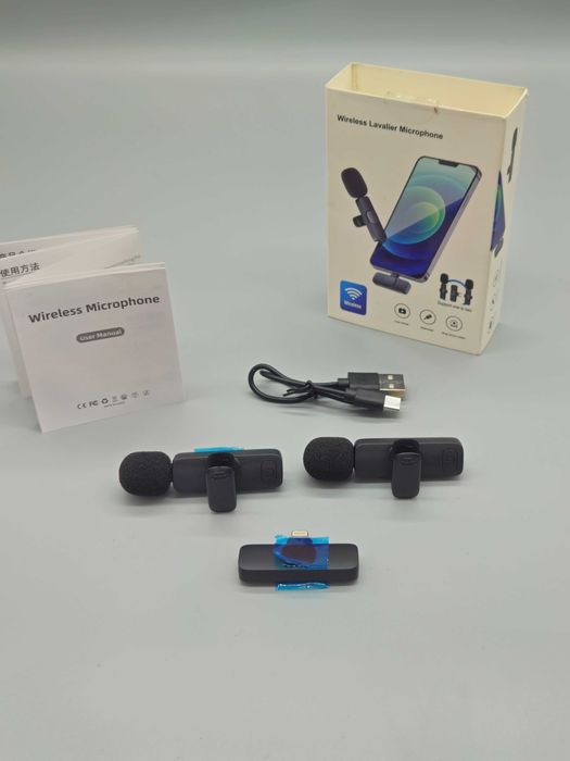 Безжичен Lavalier микрофон с Lightning конектор за iPhone,iPad- 2 броя