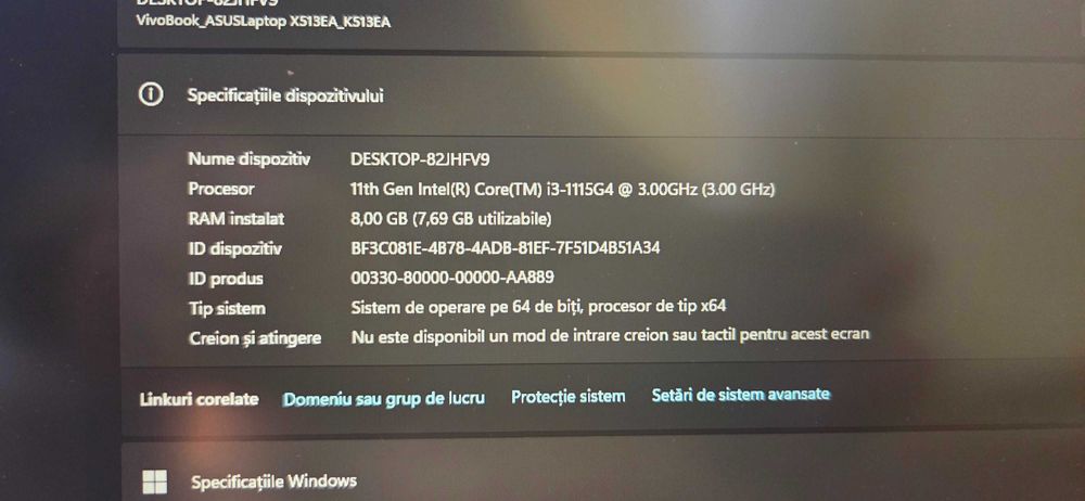 Vand Laptop Laptop ASUS VivoBook 15 K513EA