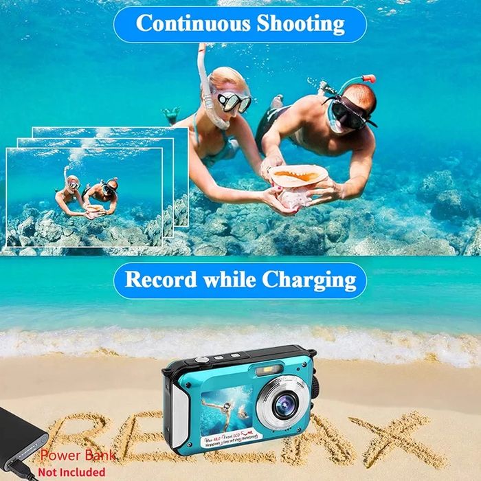 Cameră Dual Screen Waterproof UHD 4K 56 MP