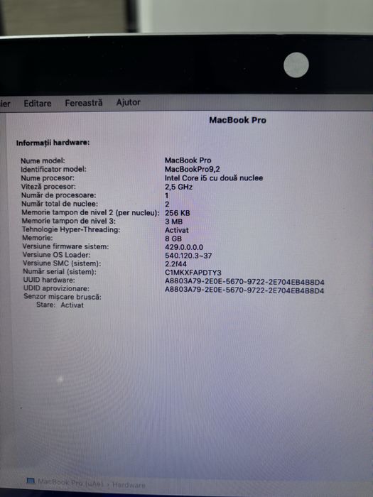MacBook pro 13 inch mid 2012