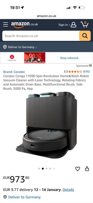 Роботизирана прахосмукачка Cecotec Conga Spin RevoluHome&Wash Laser