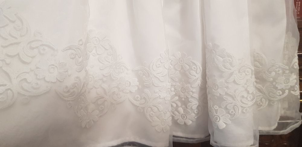 Rochie alba Cool Club Smyk cu broderie, 146