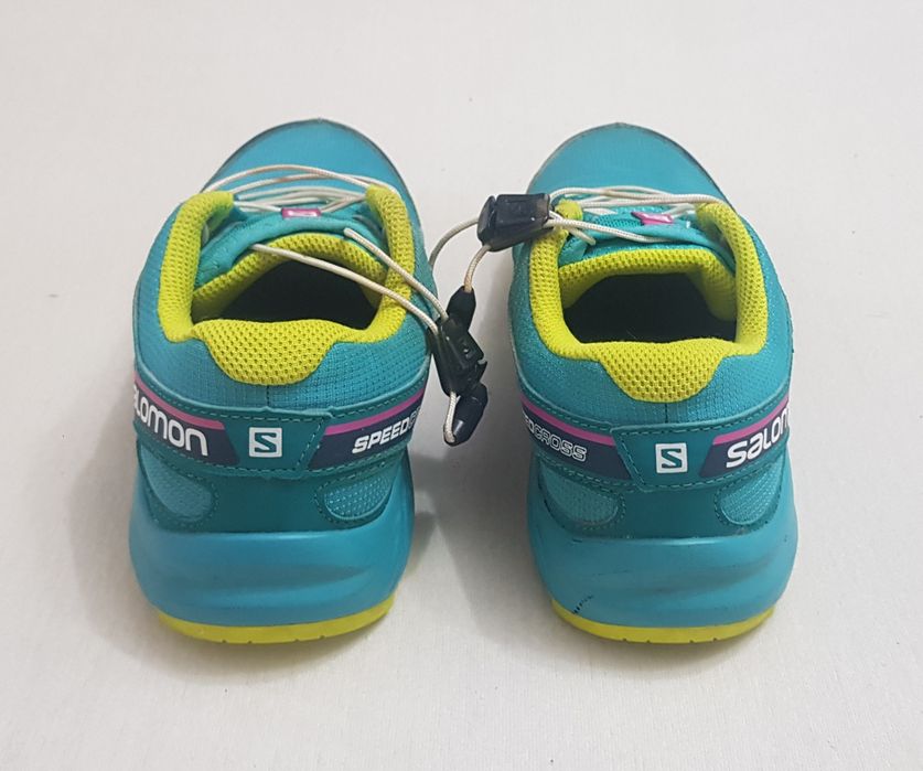 Pantofi sport, trail SALOMON SPEEDCROSS turcuaz-verde Nr. 32 EU unisex