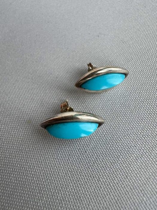 Cercei din argint si turcoaz