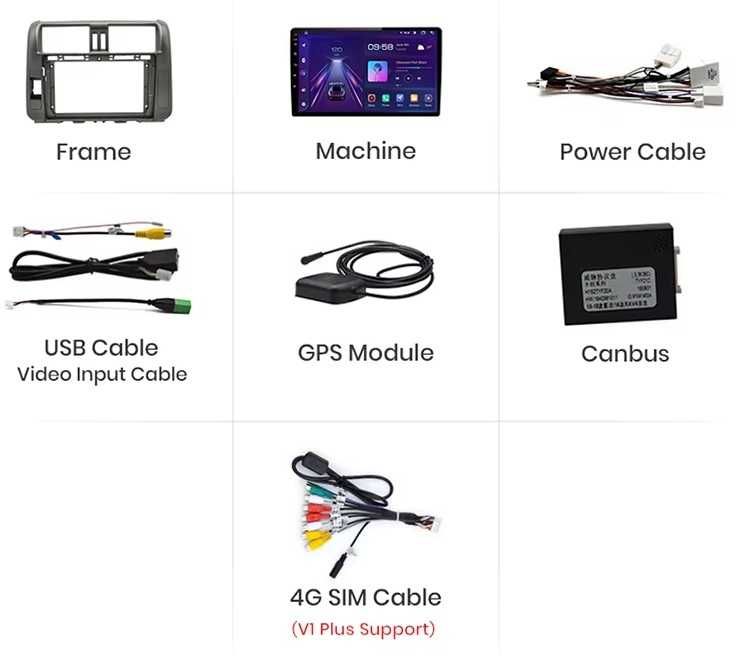 Мултимедия Toyota Land Cruiser Prado 150 Навигация Android 2DIN плеър