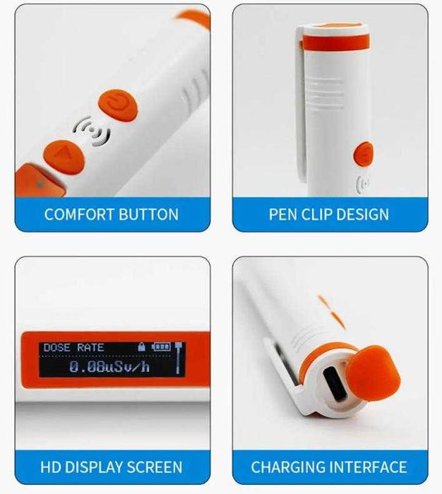 Гайгер Мюлеров Брояч Детектор Радиация Ядрена Радиоактивност Дозиметър