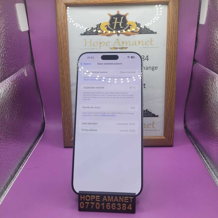HOPE AMANET P2-iPhone 16 Pro Max / 256 GB / BT 97 % /CIC 306