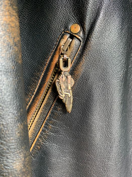 Geaca Piele Naturala Harley Davidson Screamin Eagle Distressed XL - Originala
