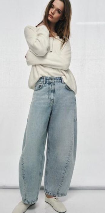Дънки barrel fit Zara