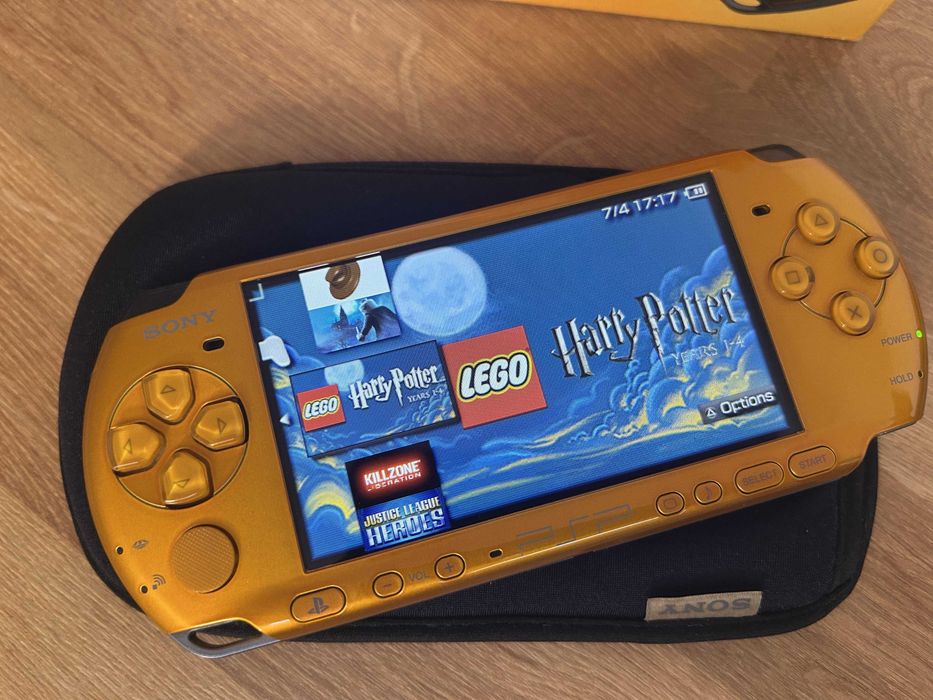 PSP 3000 Bright Yellow în cutie — culoare foarte rară, modată, 64GB