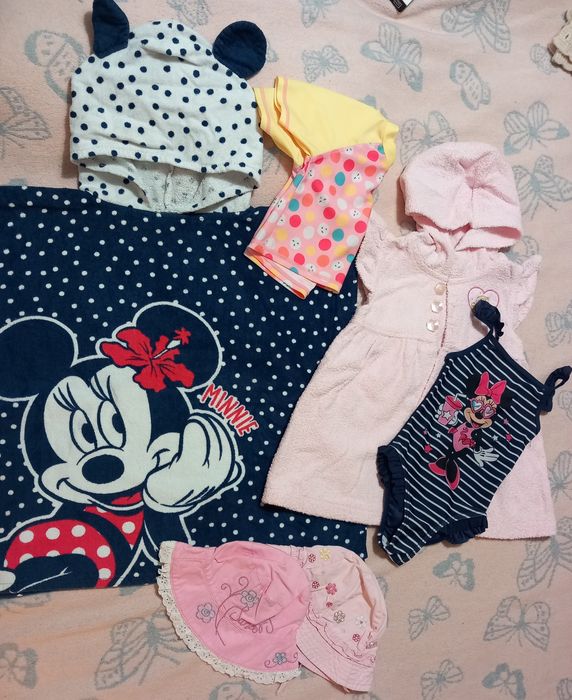 Детски бански пончо джапанки плаж момиче 2,3,4,5 г. Mayoral, OVS, др.