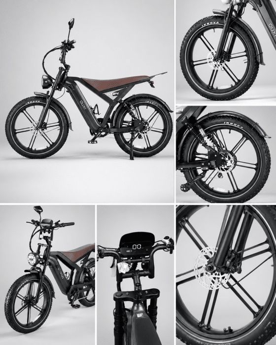 OUXI GT24 електрически FAT велосипед 24 x 4 пълно окачване