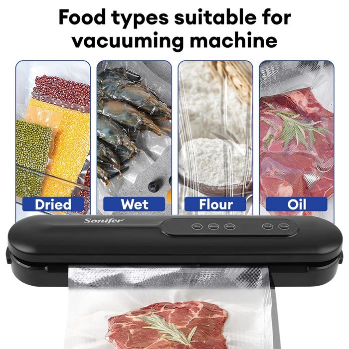 Вакуумный упаковщик, Sonifer SF-1511, в комплекте 10 рифлёных пакетико