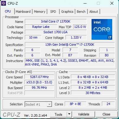 Kit Intel Core i7-13700K + Gigabyte B760 Gaming X AX DDR5 (Wi-Fi) - Garantie