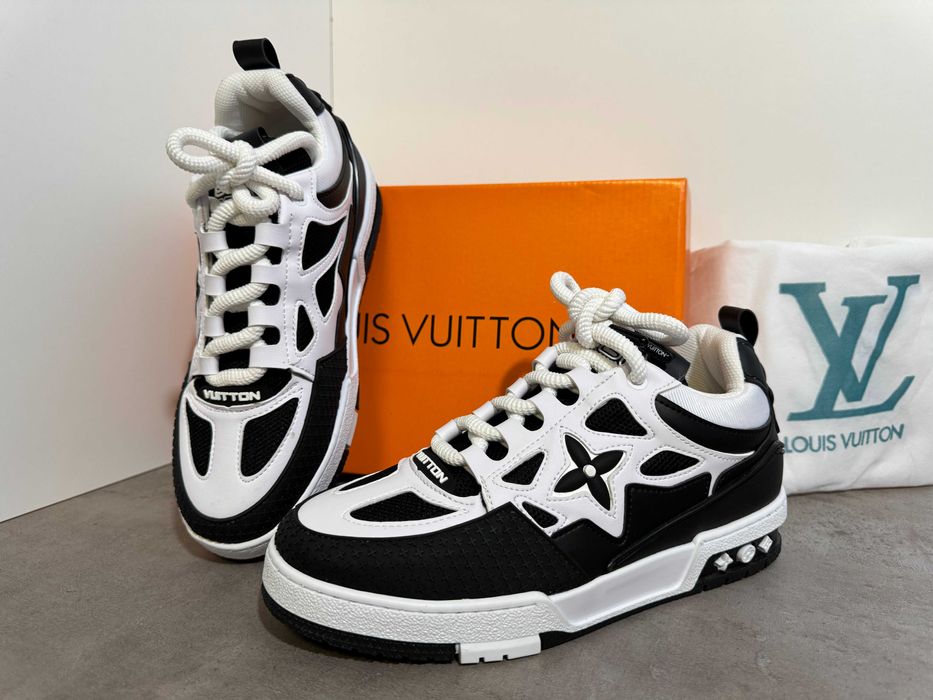 Adidasi Louis Vuitton Skate LV Black & White Nou - Full Box