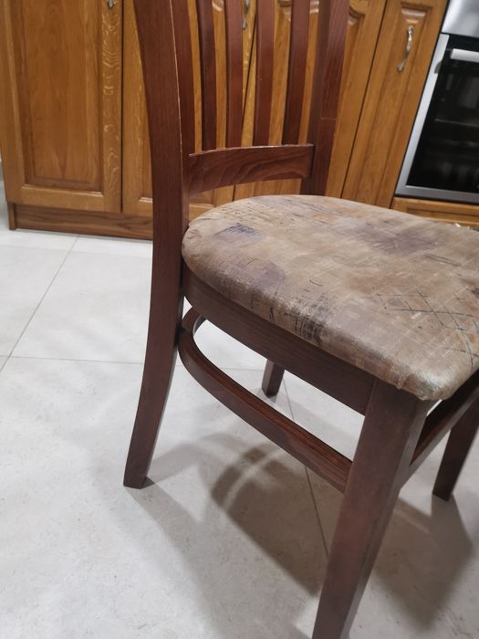 Мааса от масив със 6 стола от масив