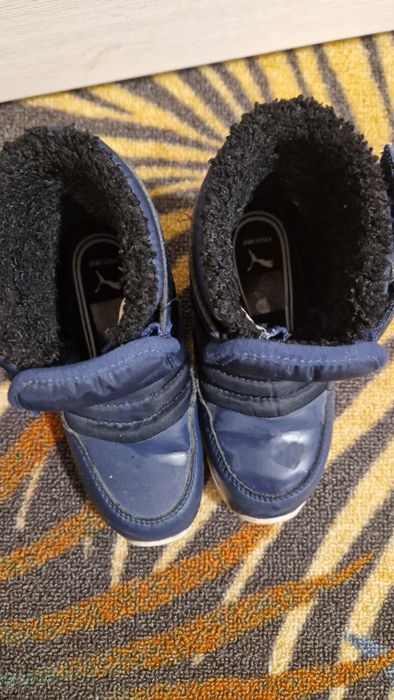 Puma - Ghete impermeabile cu inchidere velcro Nieve, Bleumarin, 27