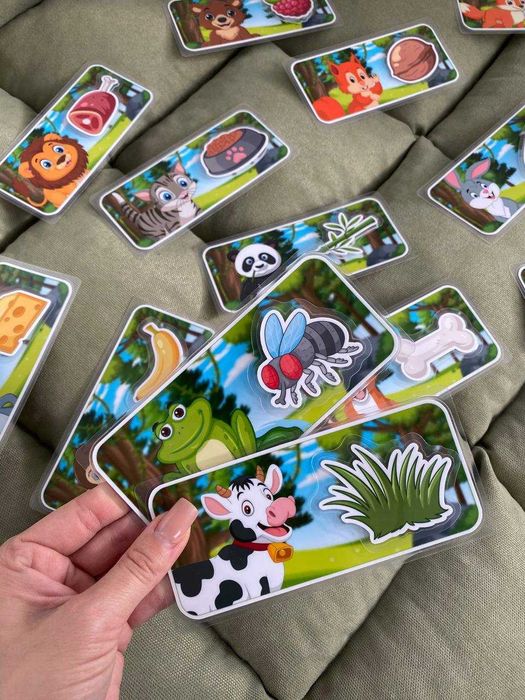 Кой какво яде? Велкро картички