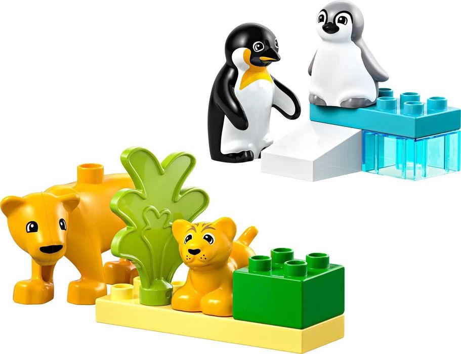 LEGO Duplo 10442 Семействата на дивите животни: Пингвини и лъвове