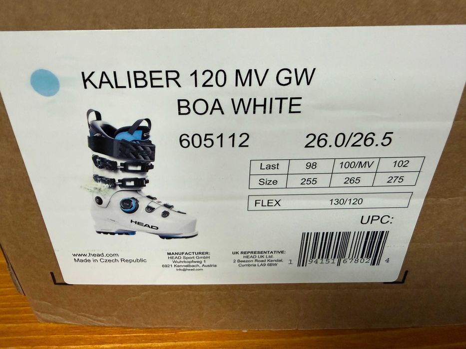 clapari test head kaliber 120 mv gw boa mondo 26.0/26.5 europa 40,5/41