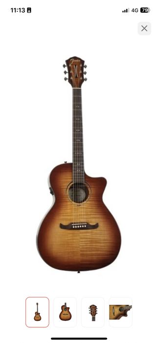 Fender FA-345CE Auditorium 3-Tone Tea Burst коричневый