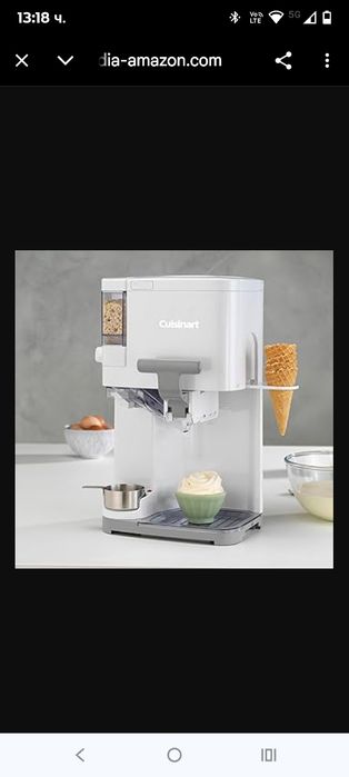 CUISINART - ICE48E - Машина за мек сладолед Италианска машина за сладо
