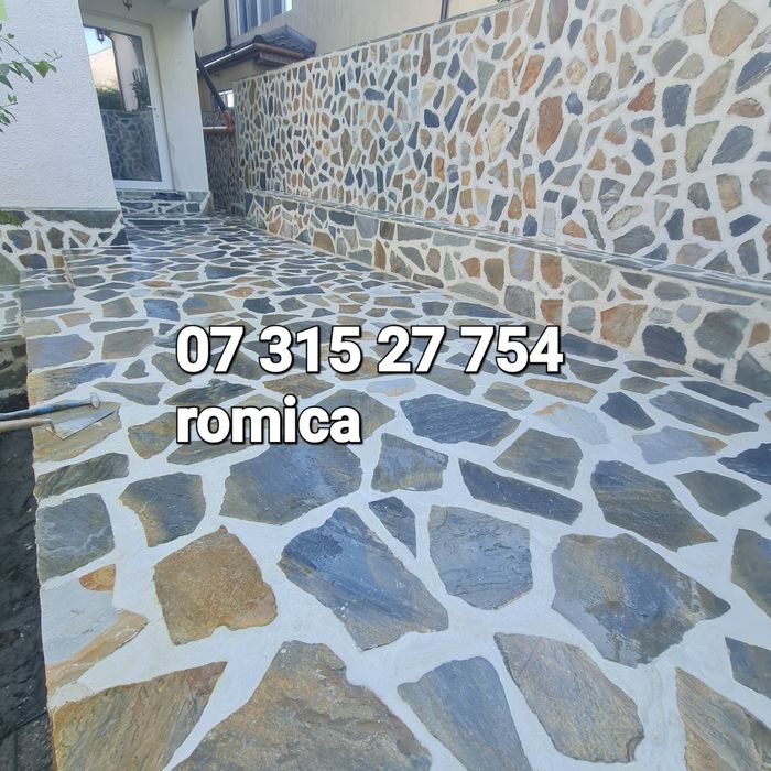 piatra naturală de munte pavaje Alei pietonale Garduri Soclu Stâlpi