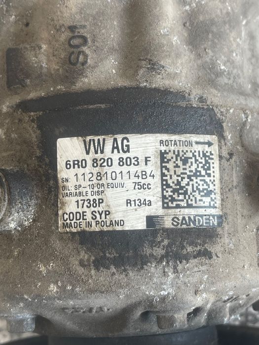Compresor Ac Skoda Rapid Ii Nh3 2012 - > 1.2I Cgpb 6R0820803F