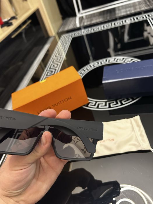 Ochelari Louis Vuitton Monogram Black Shield Luxury Design NOI cu Cutie