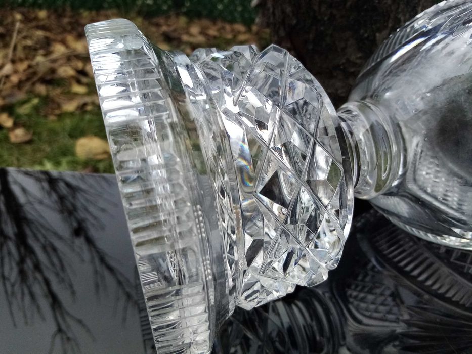 Огромна кристална ваза винтидж