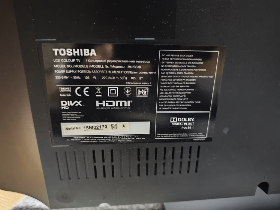Toshiba LCD 39 инча