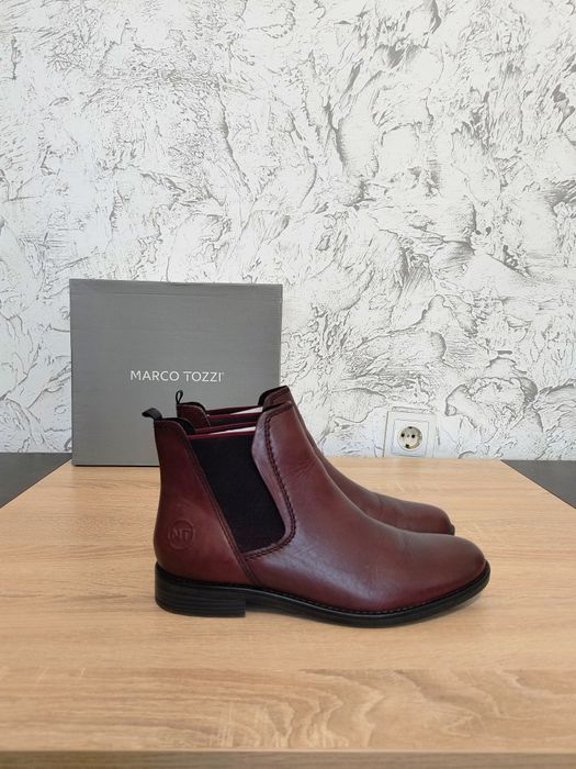Елегантни кожени боти тип "Челси" – Marco Tozzi