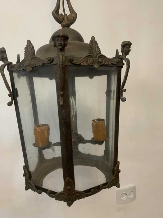 Aplica tava din bronz cu sticla cristal