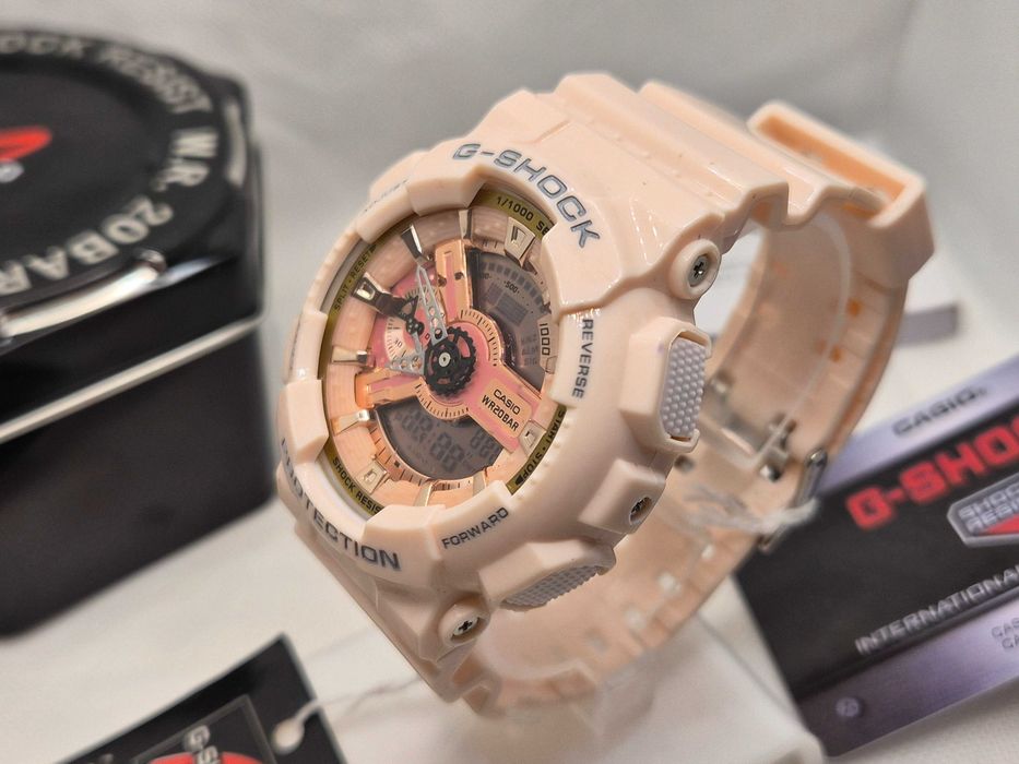 Ceas Sport Dama ,Unisex Casio g shock Gmas110- pink Hibryd .Nou, Garantie 2 ani
